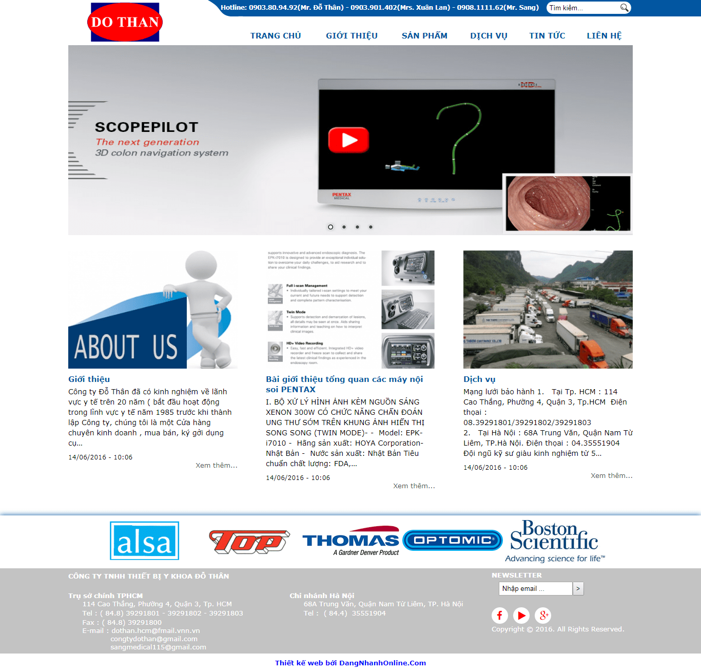 Thiết kế Web y tế dothanmedical.com.vn