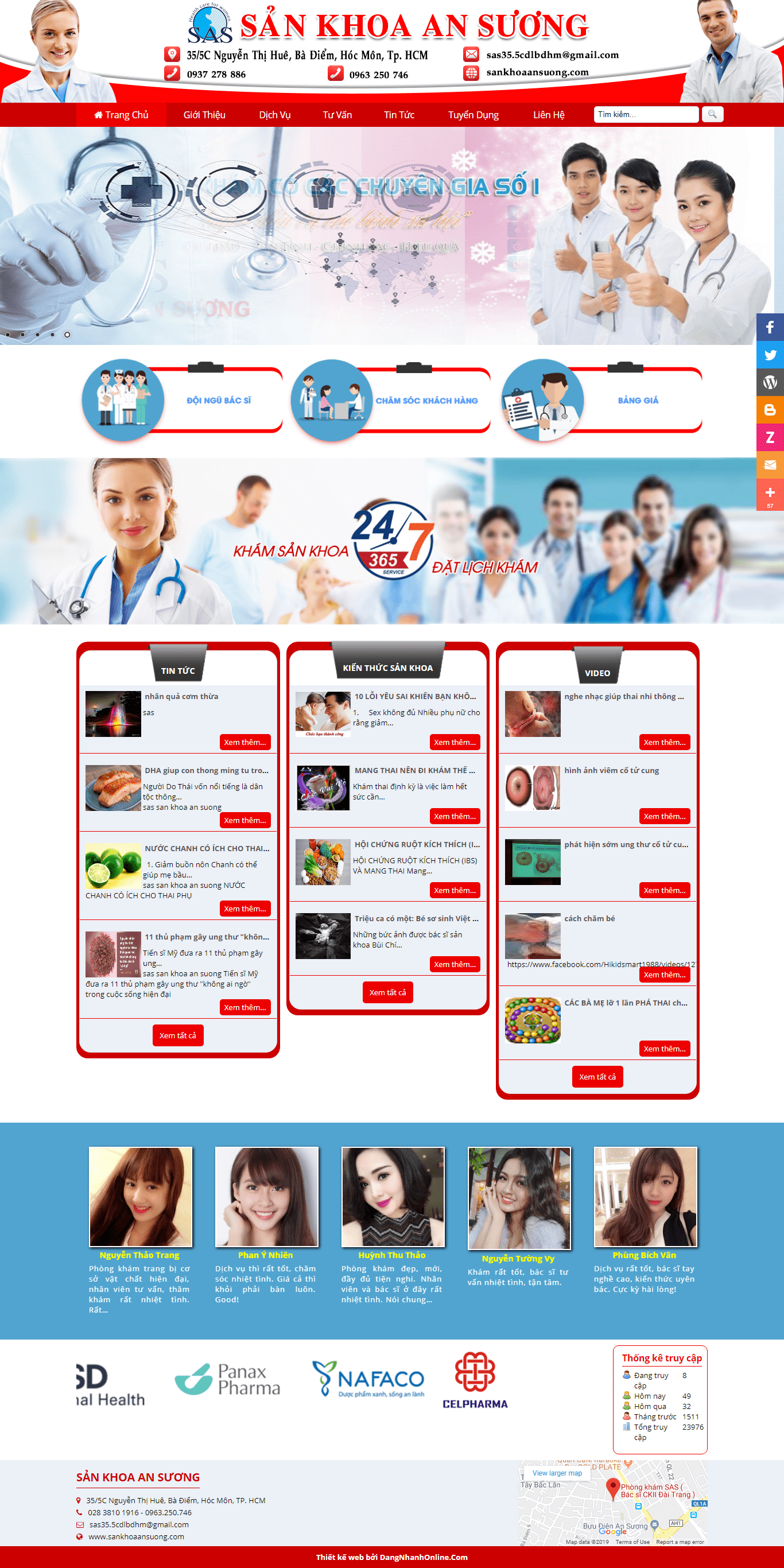 Thiết kế Web y tế sankhoaansuong.com