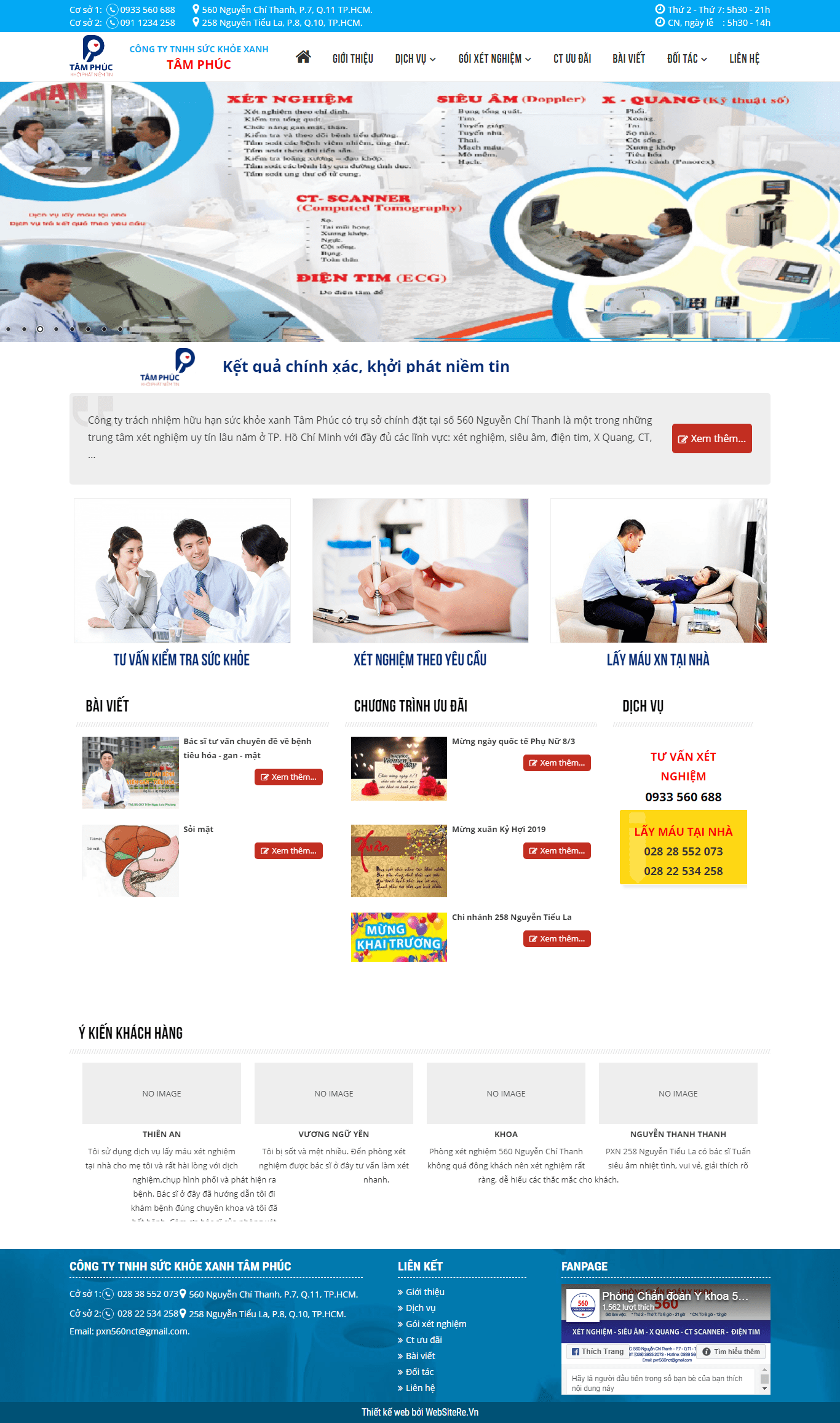 Thiết kế Web y tế tamphucmedic.vn