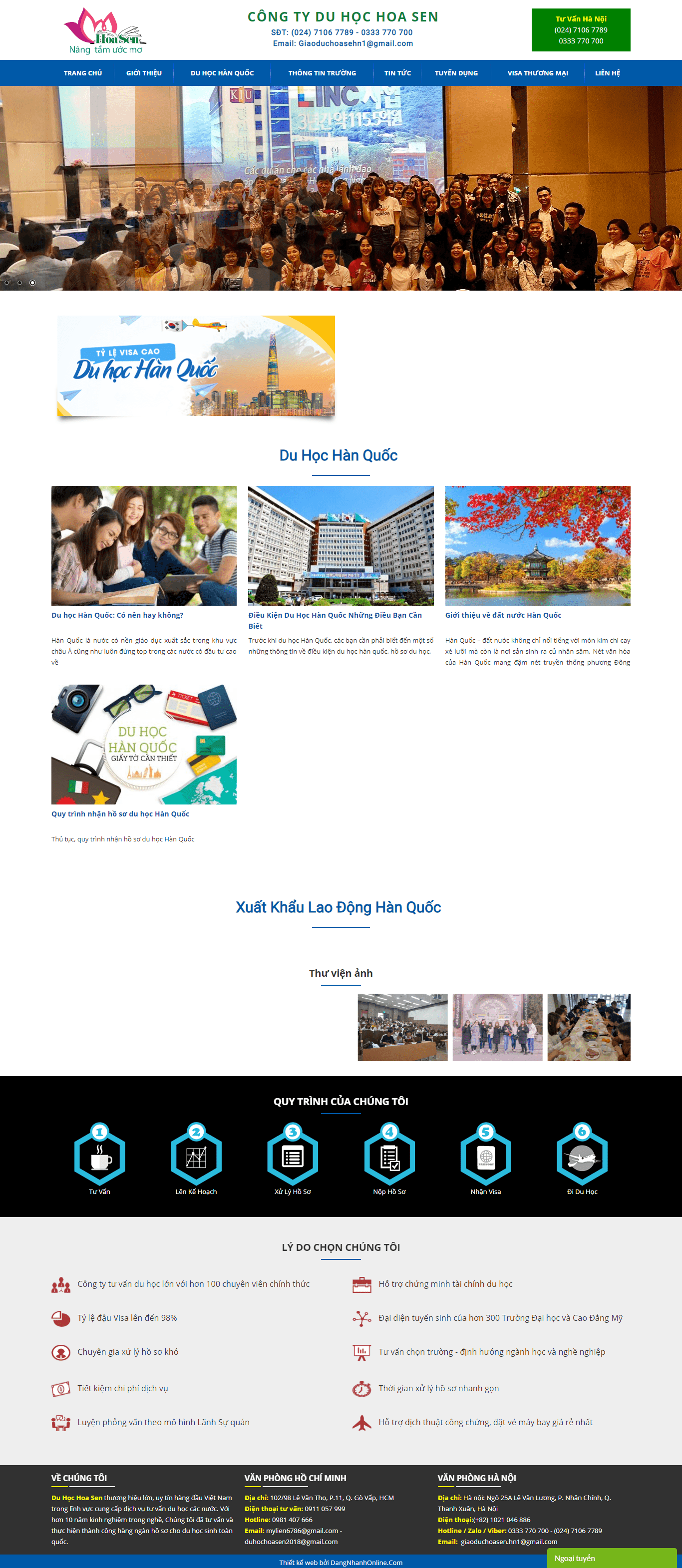 Thiết kế Web giáo dục giaoduchoasen.com