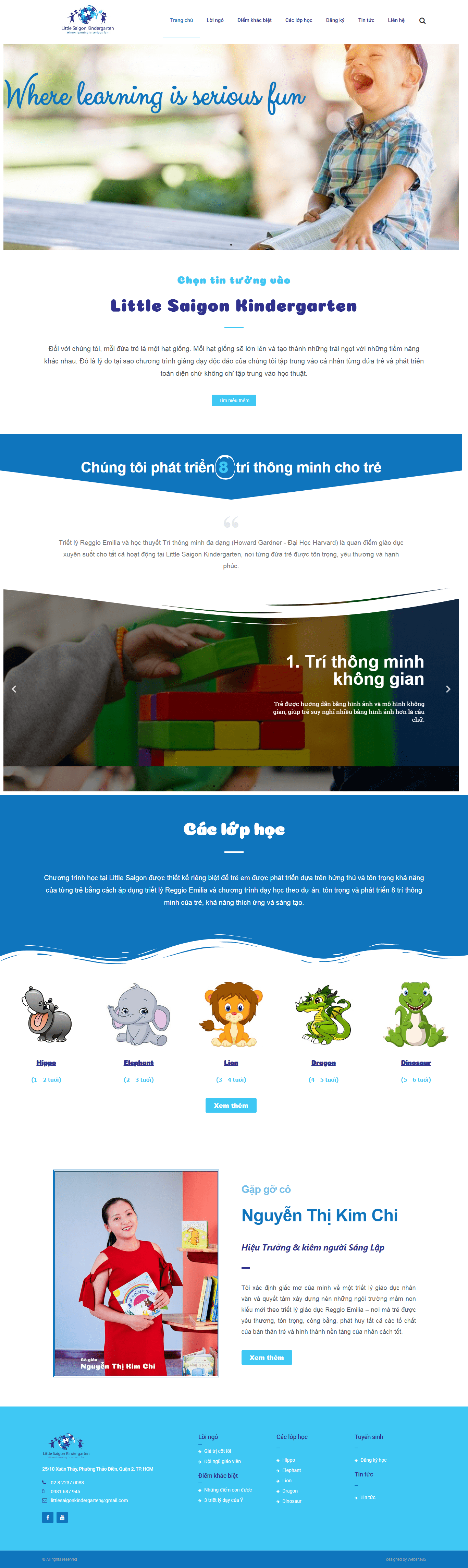 Thiết kế Web giáo dục littlesaigon.edu.vn