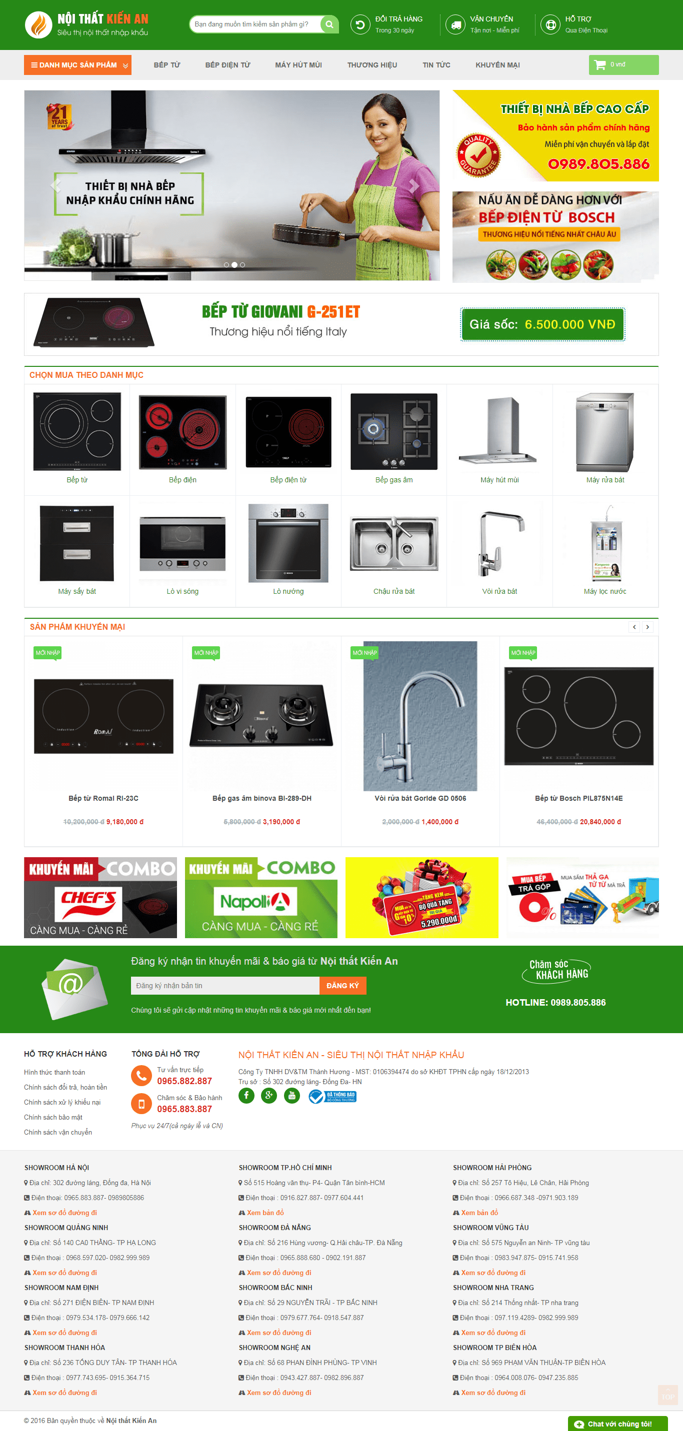 Thiết kế Web cửa hàng noithatkienan.com