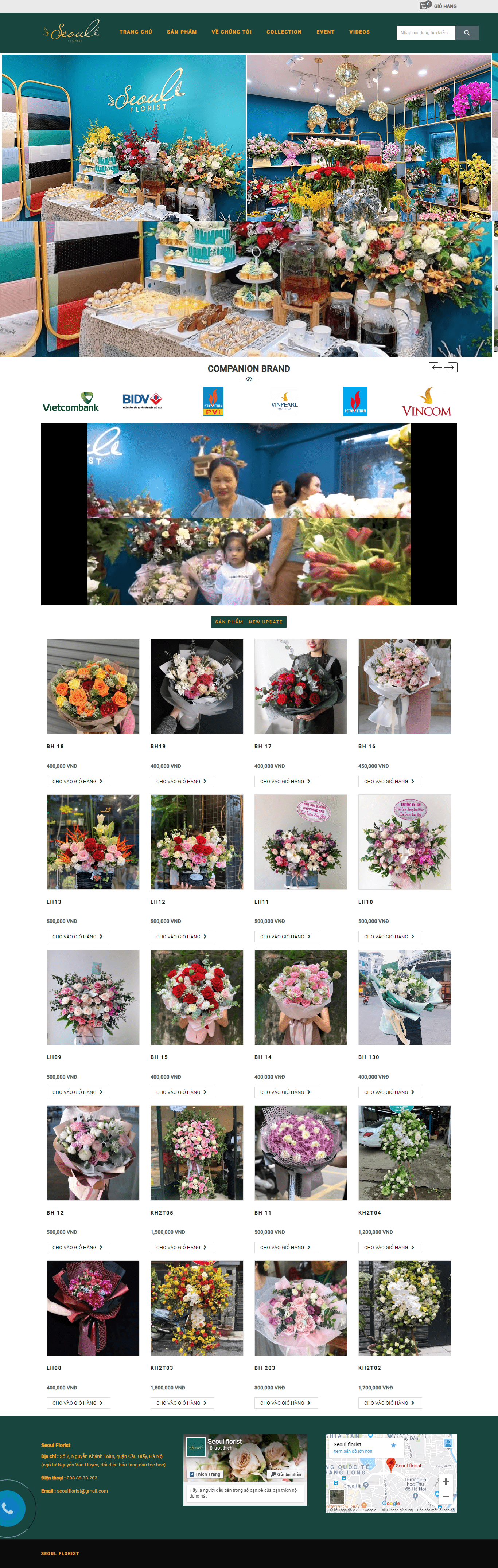 Thiết kế Web hà nội seoulflorist.vn