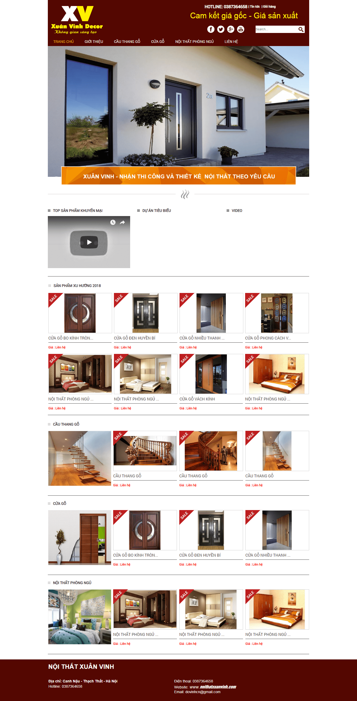 Thiết kế Web giá rẻ noithatxuanvinh.com