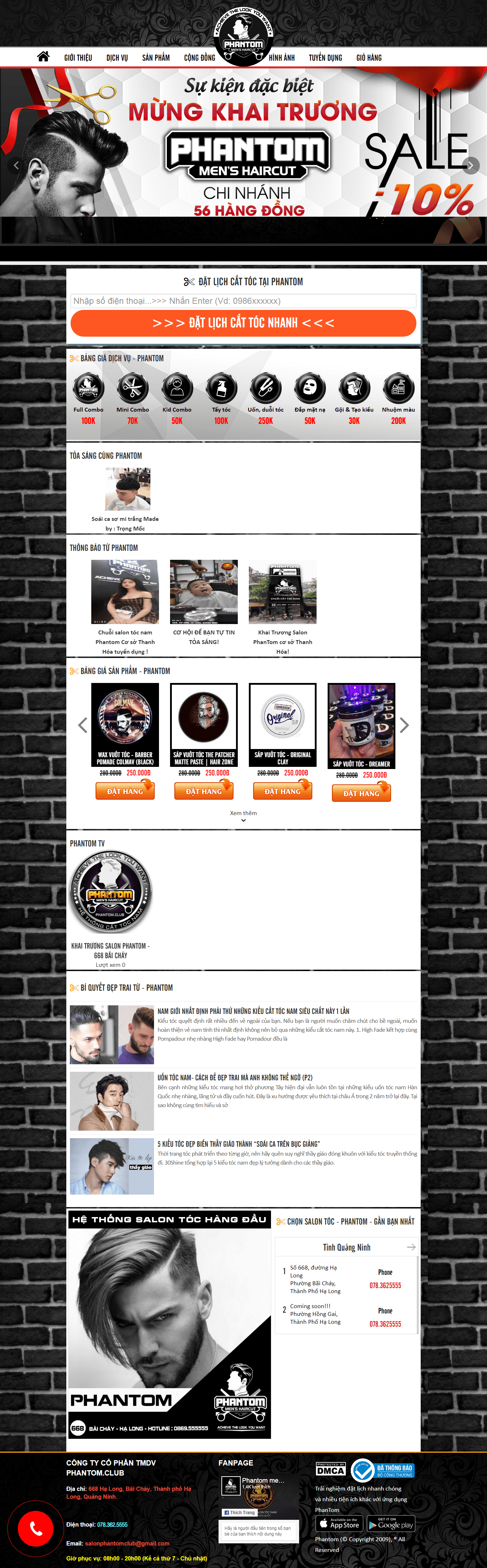 Thiết kế Web giá rẻ phantom.club