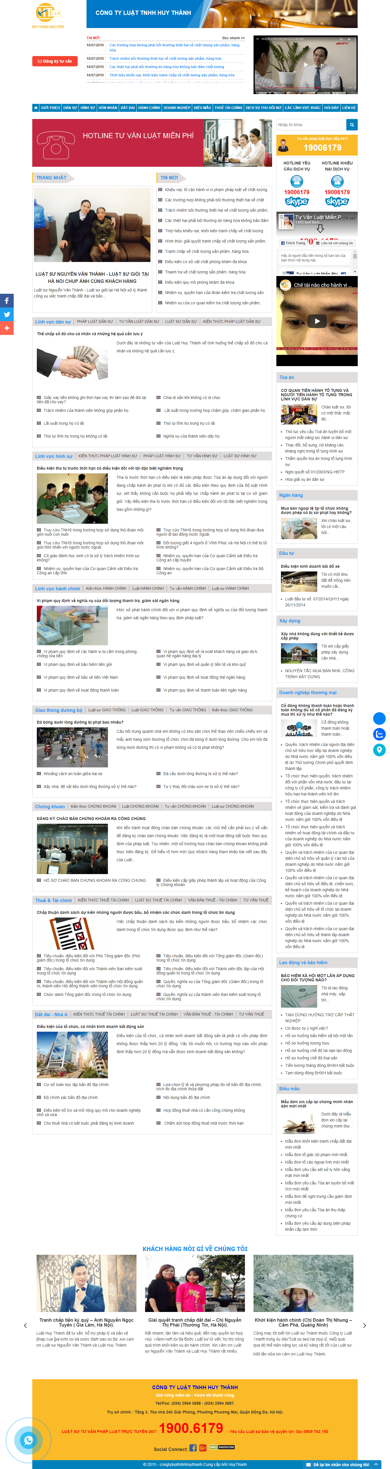 Thiết kế Web tư vấn luathuythanh.vn