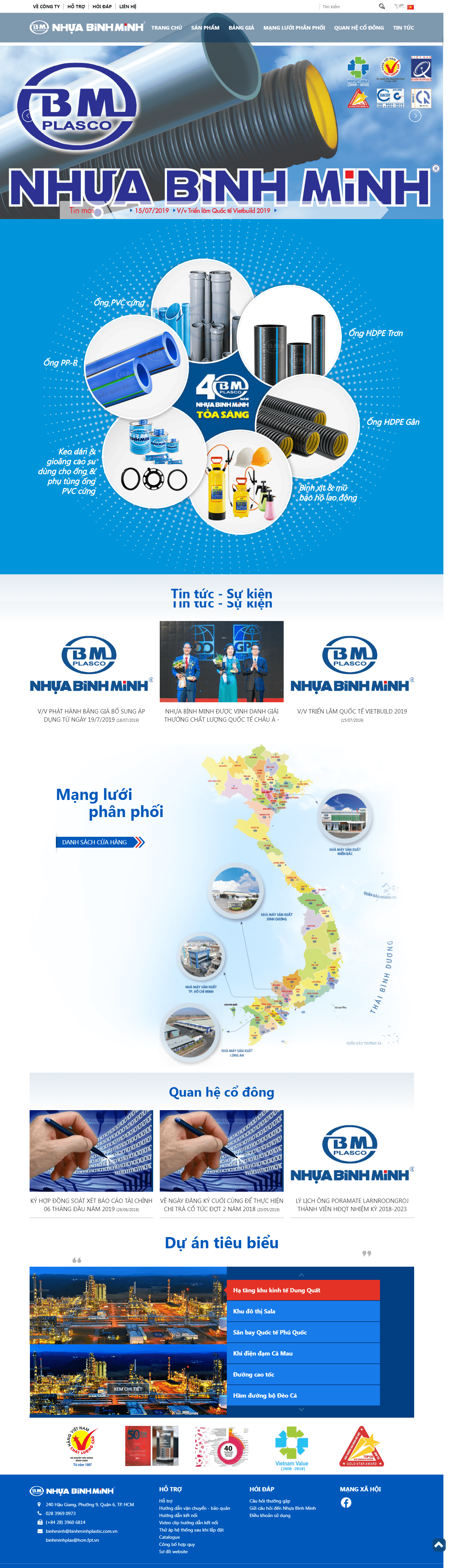 Thiết kế Web doanh nghiệp binhminhplastic.com.vn