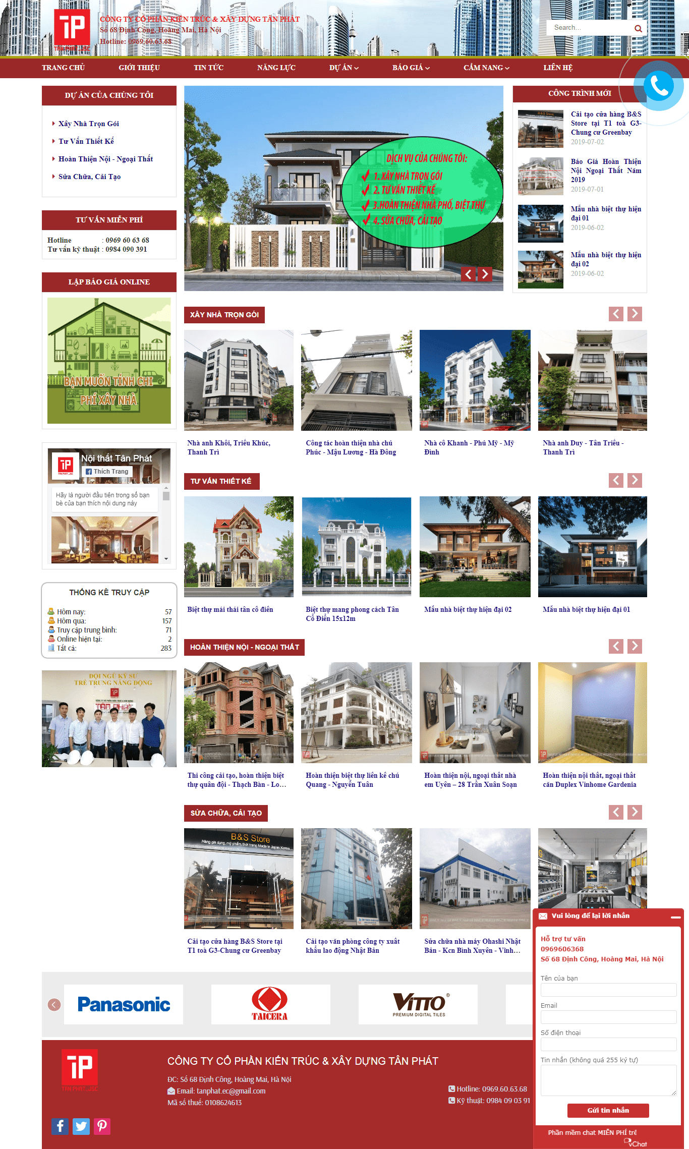 Thiết kế Web doanh nghiệp tanphatjsc.com.vn