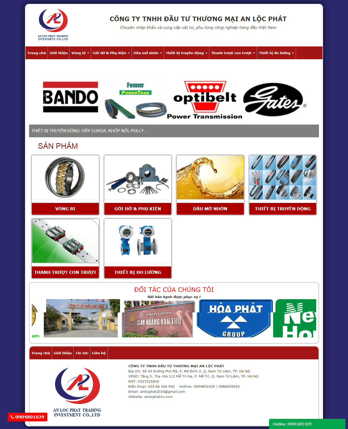 Thiết kế Web mới nhất anlocphatvn.com