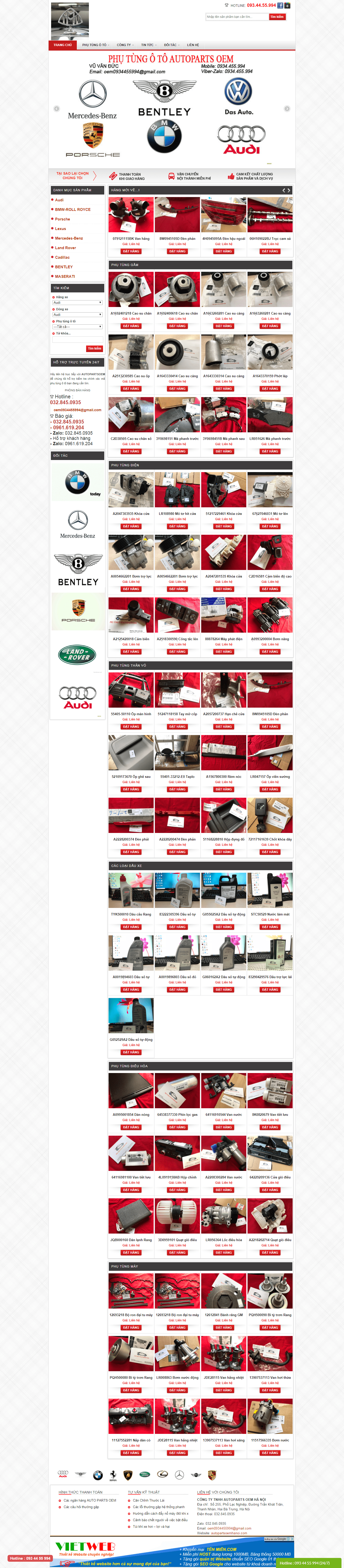 Thiết kế Web mới nhất autopartsoemhanoi.com