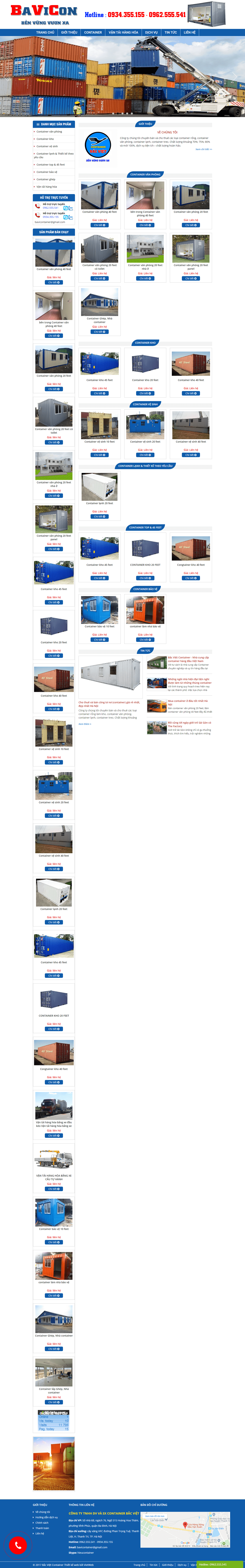 Thiết kế Web mới nhất bacvietcontainer.com
