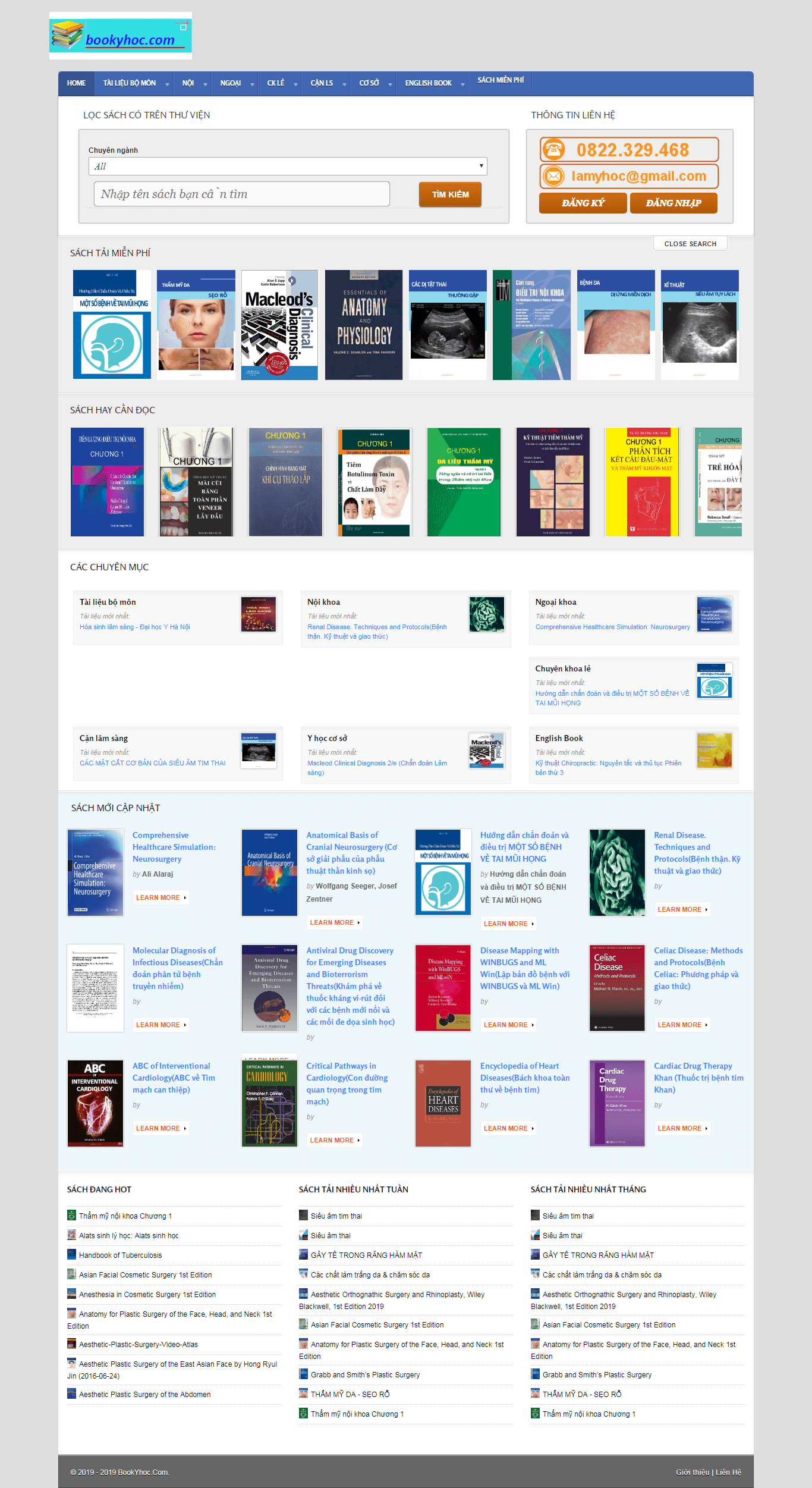 Thiết kế Web mới nhất bookyhoc.com