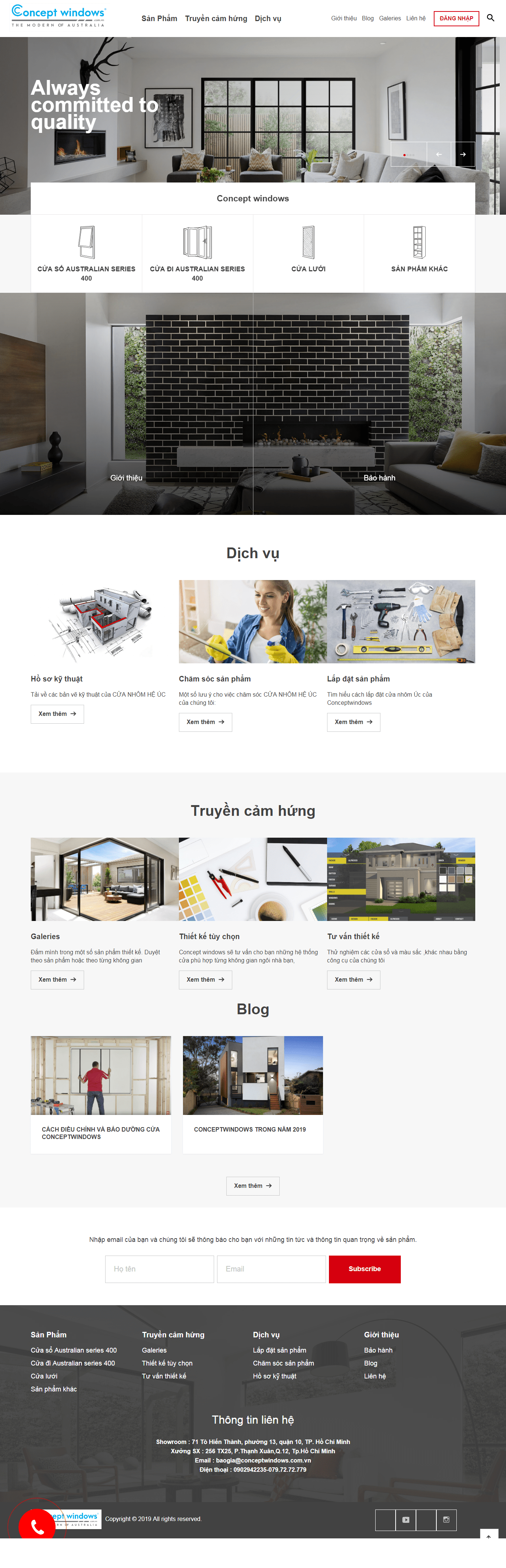 Thiết kế Web mới nhất conceptwindows.com.vn