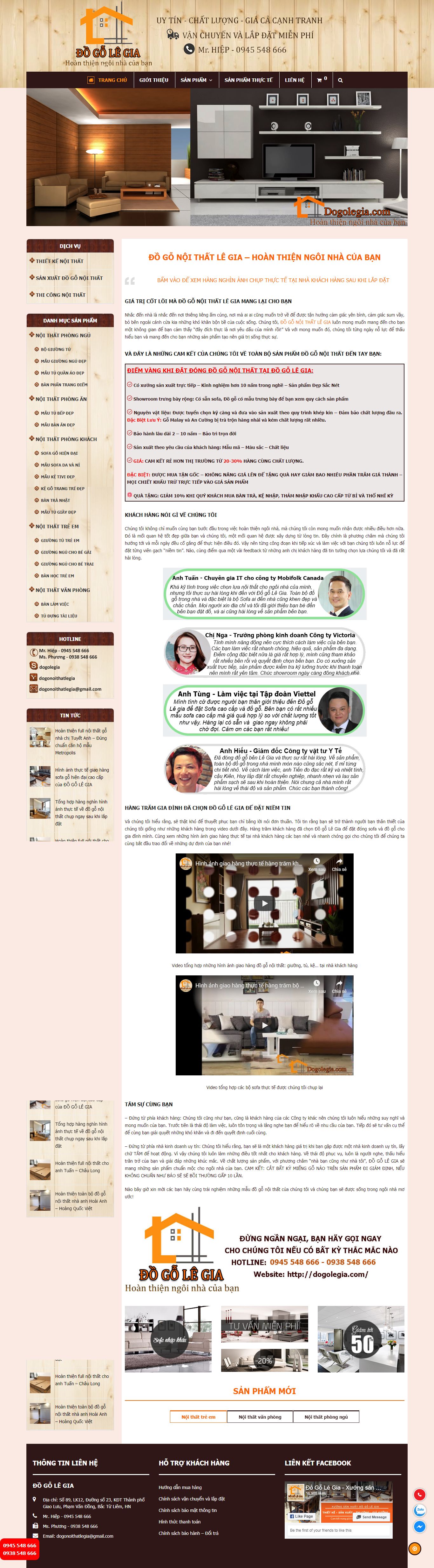 Thiết kế Web Đồ gỗ nội thất dogolegia.com