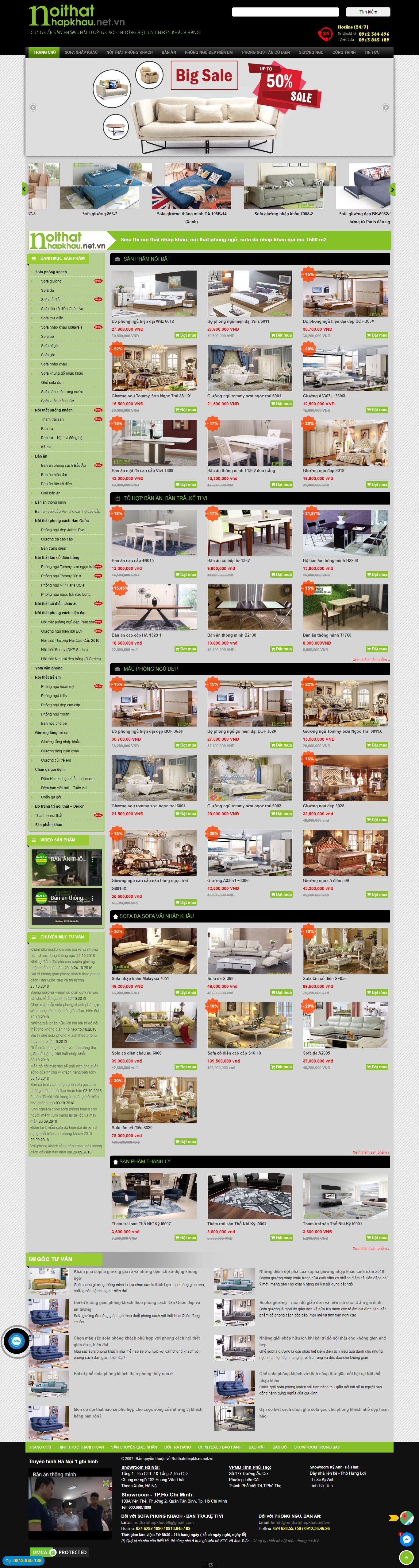 Thiết kế Web Đồ gỗ nội thất noithatnhapkhau.net.vn