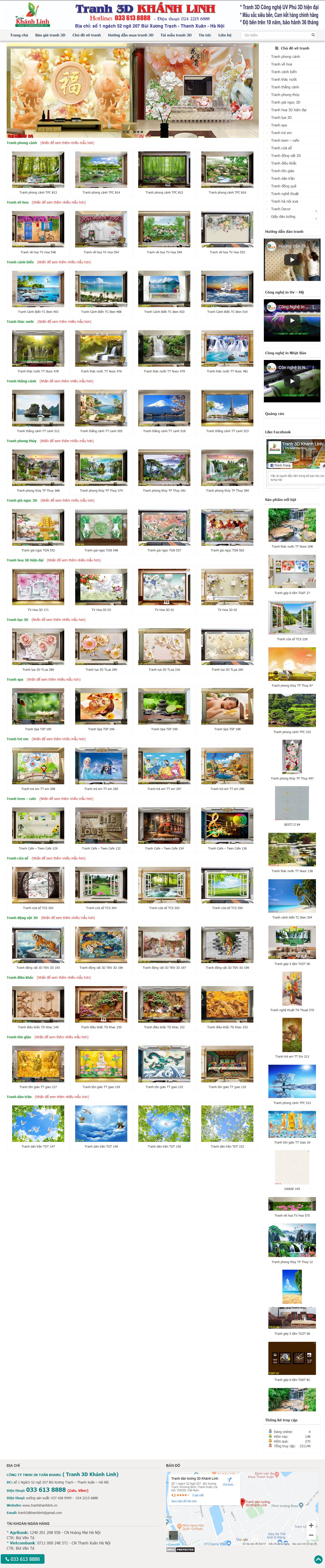 Thiết kế Web tranh dán tường tranhkhanhlinh.vn