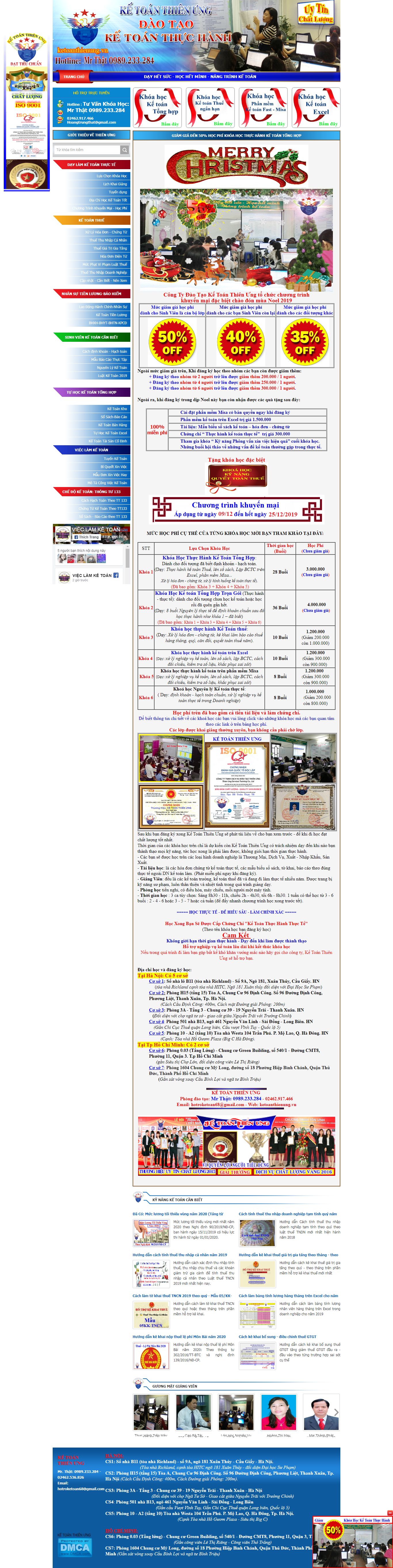 Thiết kế Web kế toán ketoanthienung.vn