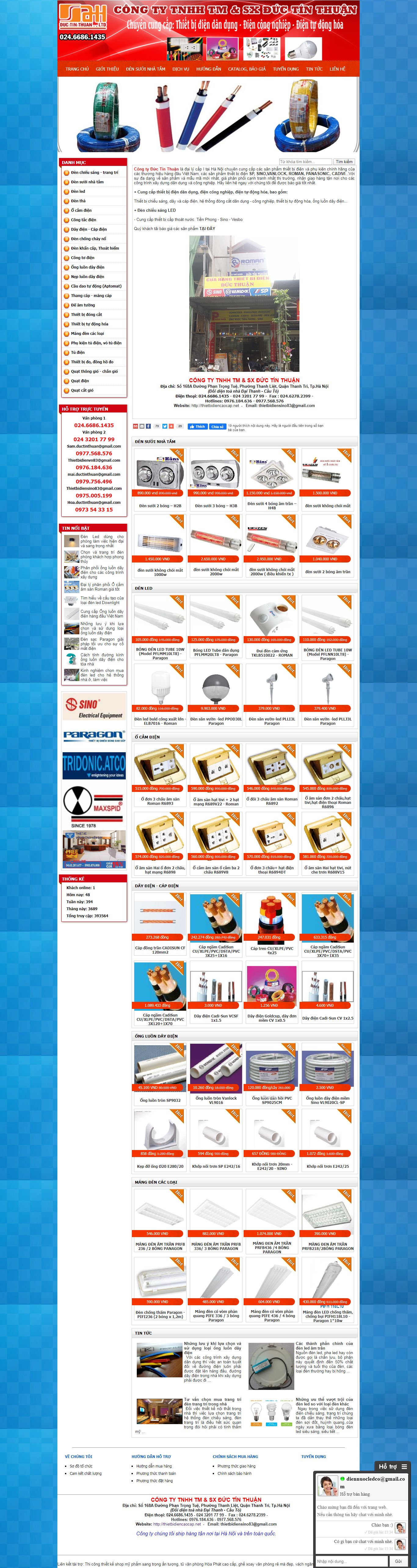 Thiết kế Web thiết bị Điện thietbidiencaocap.net