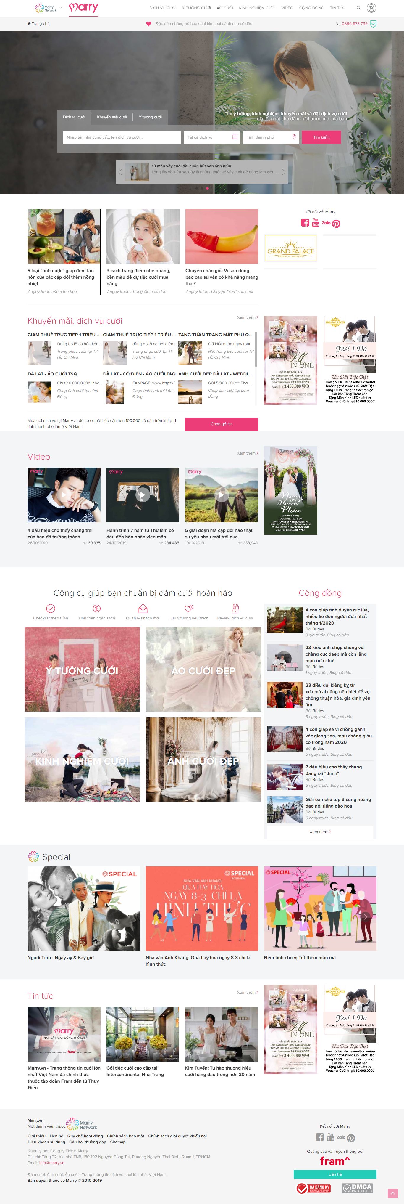 Thiết kế Web ảnh viện áo cưới marry.vn