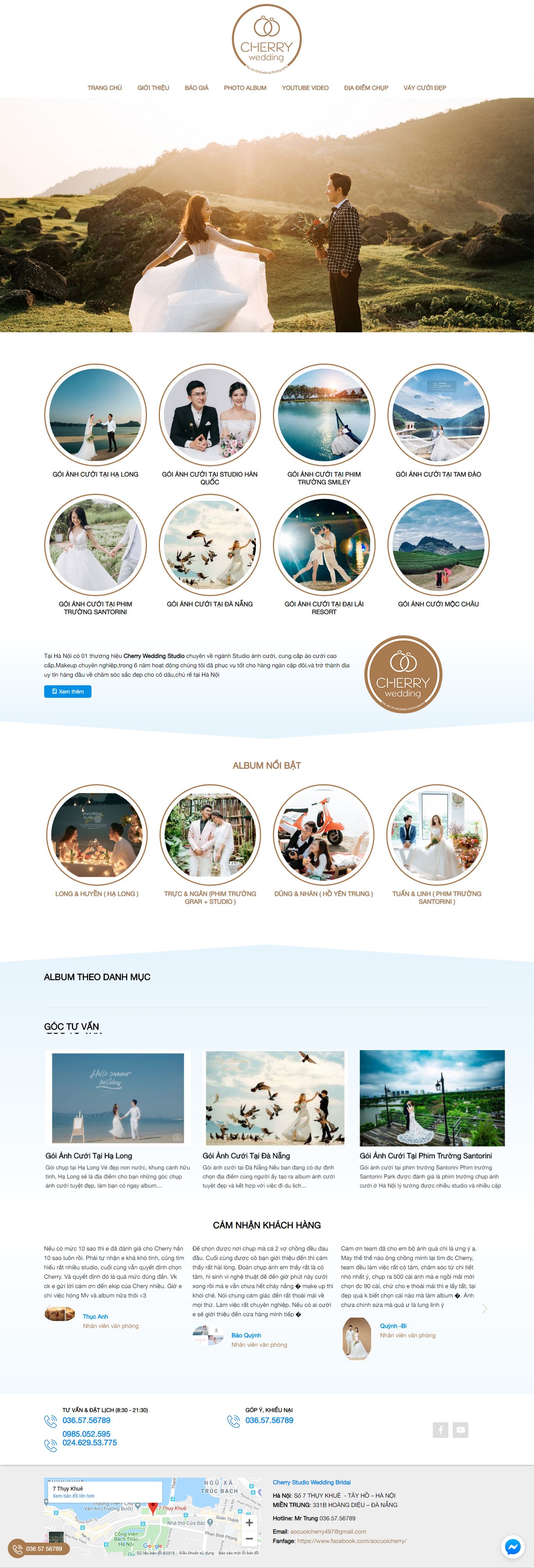 Thiết kế Web ảnh viện áo cưới aocuoicherry.com