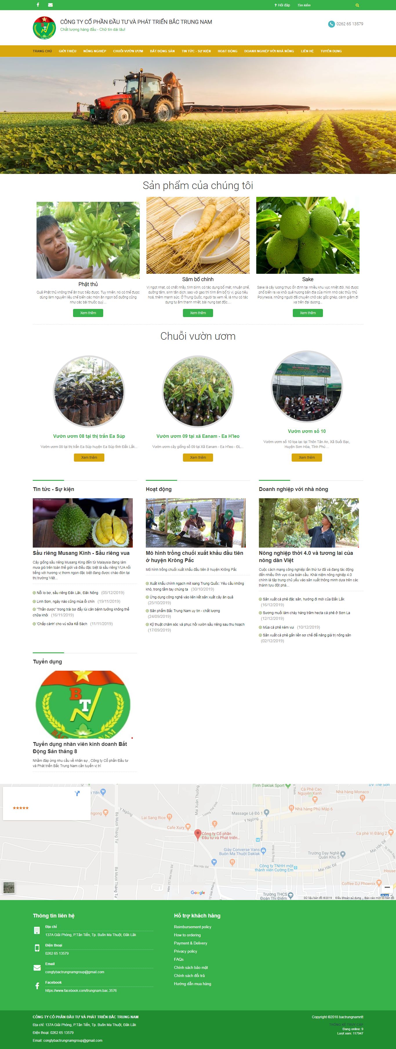 Thiết kế Web nông lâm nghiệp phanbon3mien.com