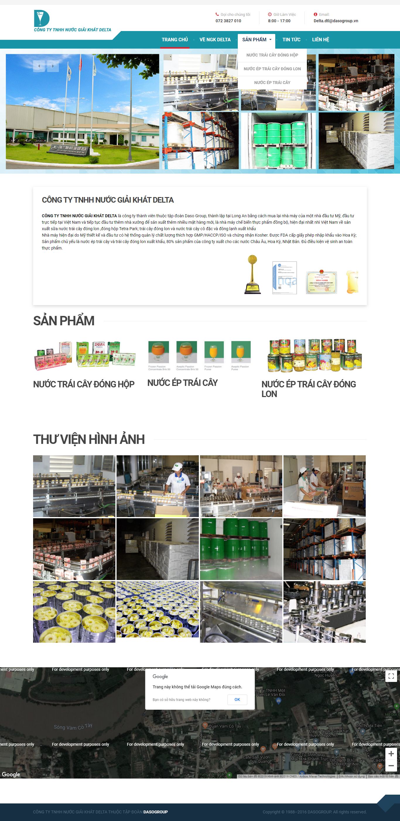 Thiết kế Web bianước giải khát deltadtl.dasogroup.vn