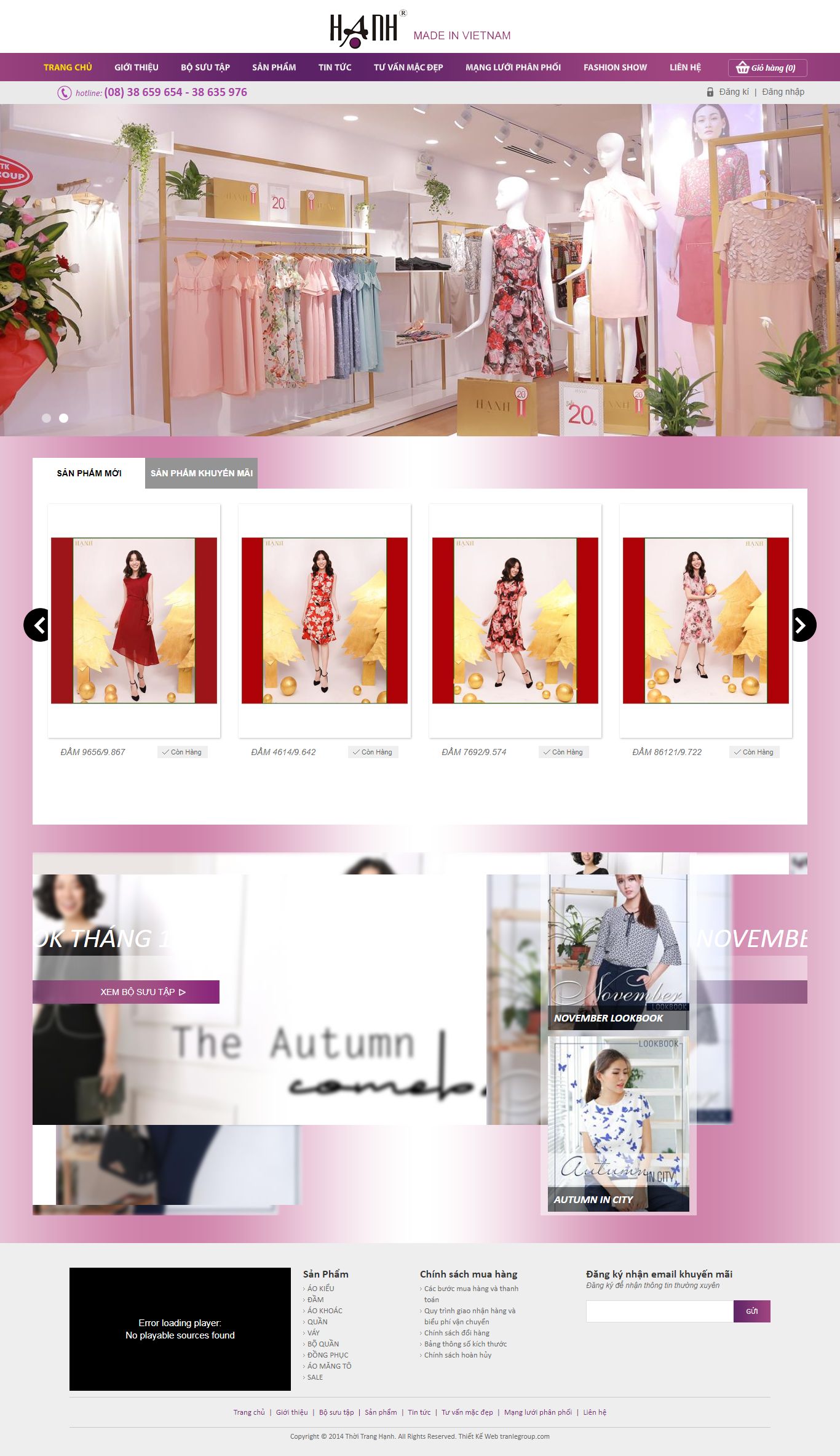 Thiết kế Web thời trang may mặc thoitranghanh.com