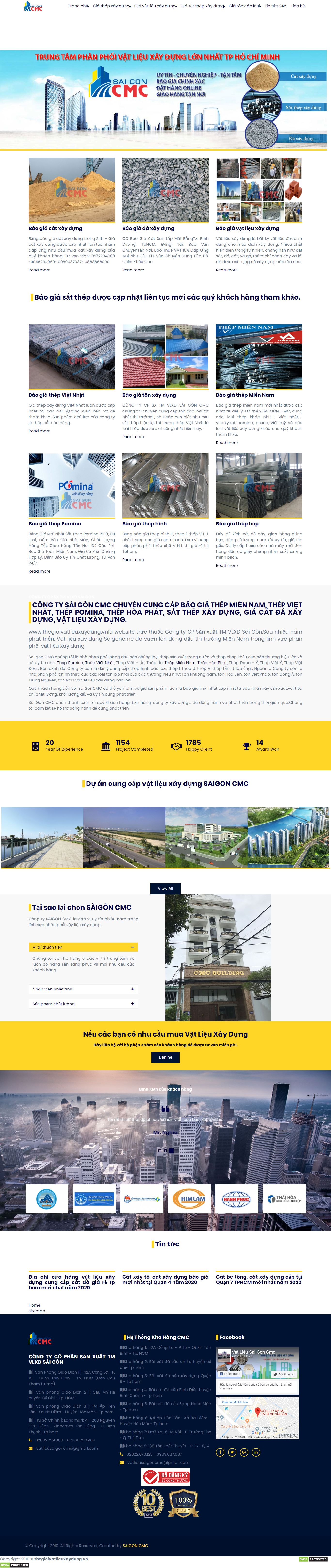 Thiết kế Web vật liệu xây dựng tgn.vn