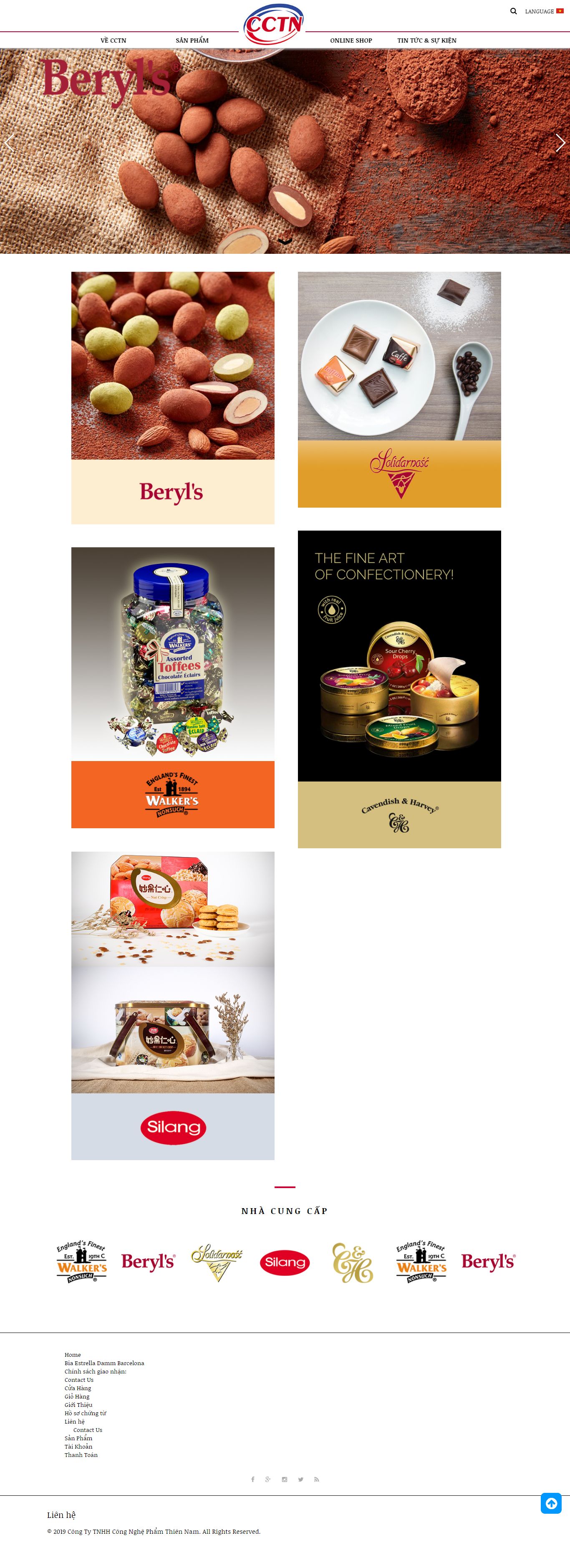 Thiết kế Web bán bánh kẹo cctn.com.vn