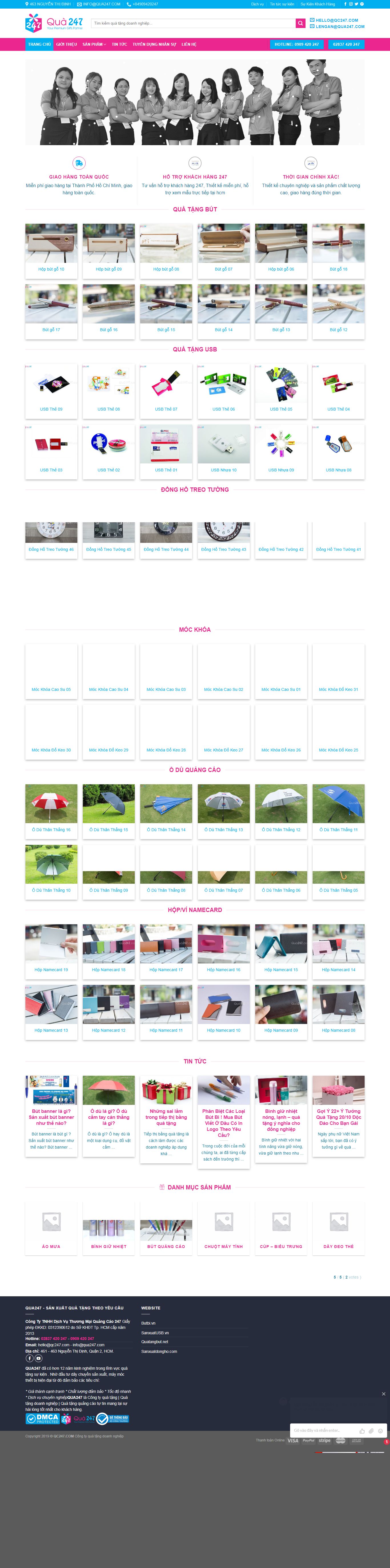 Thiết kế Web vật phẩm quà tặng qua247.com