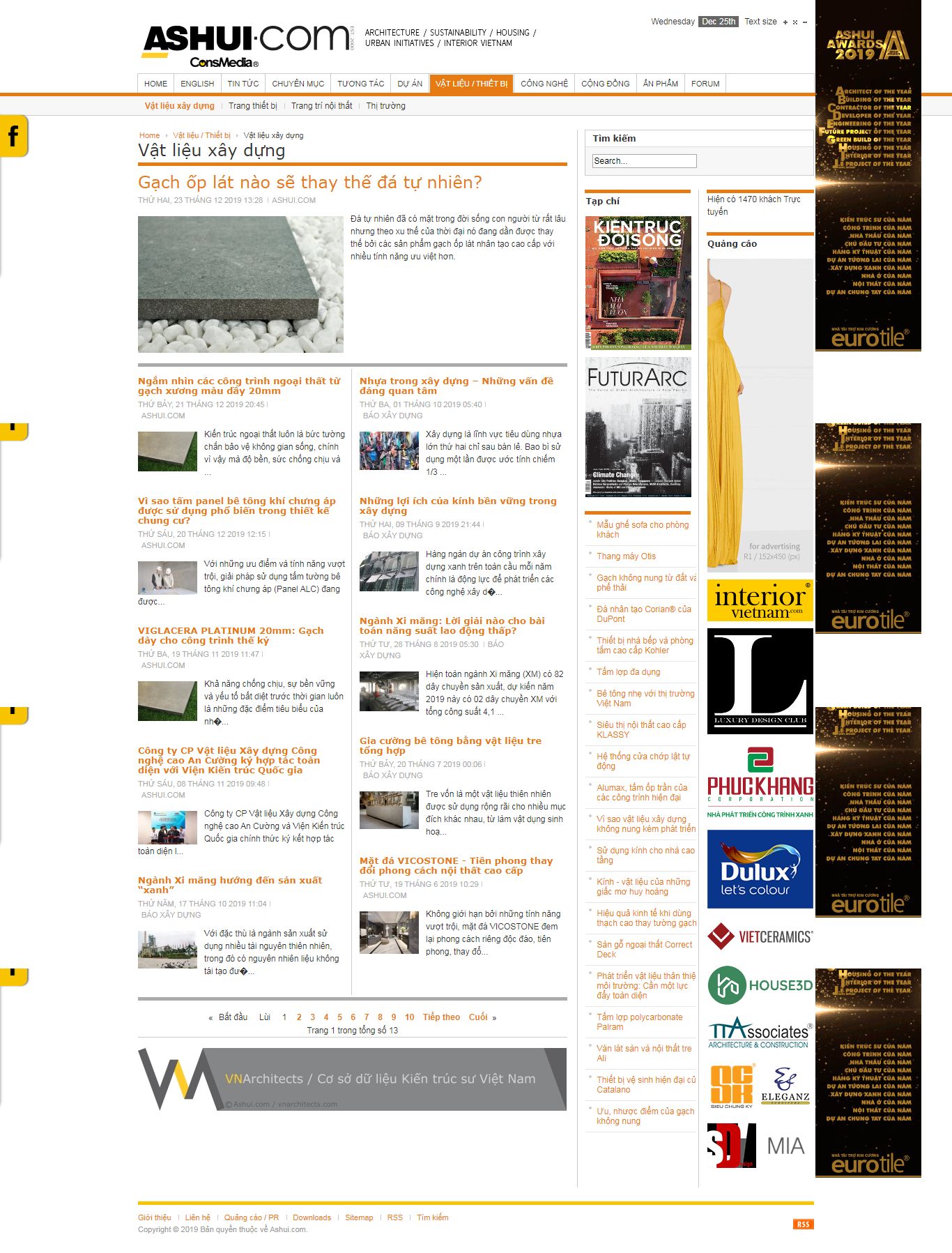 Thiết kế Web vật liệu xây dựng ashui.com