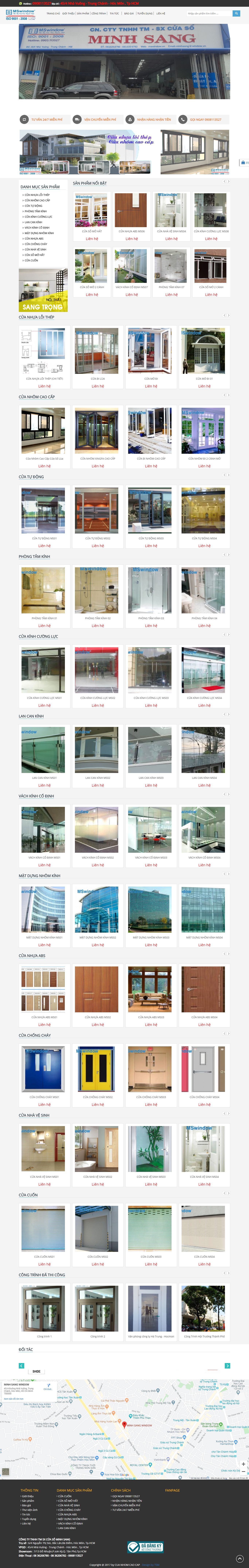 Thiết kế Web bán cửa mswindow.vn