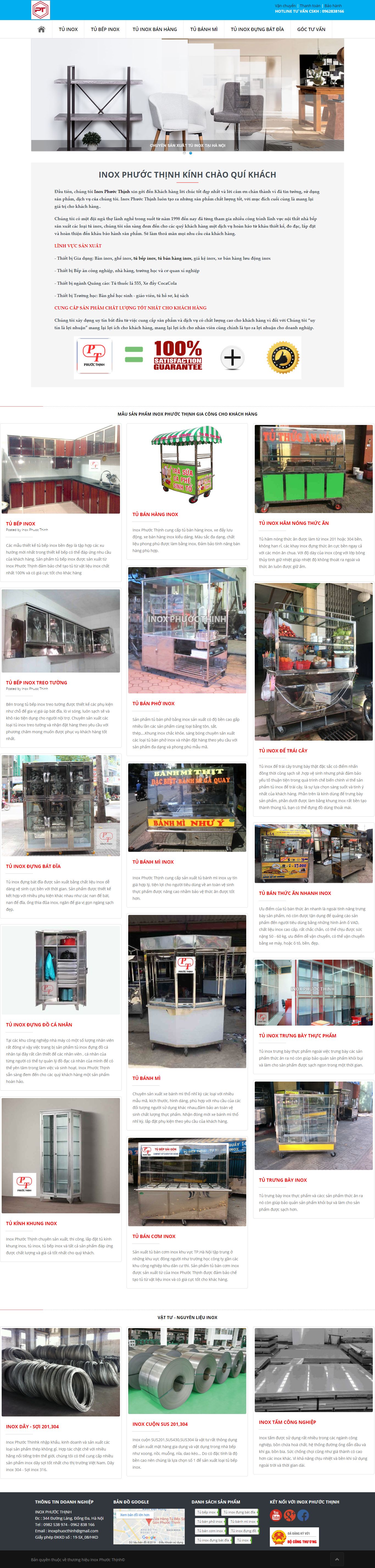 Thiết kế Web Đồ dùng inox inoxphuocthinh.com