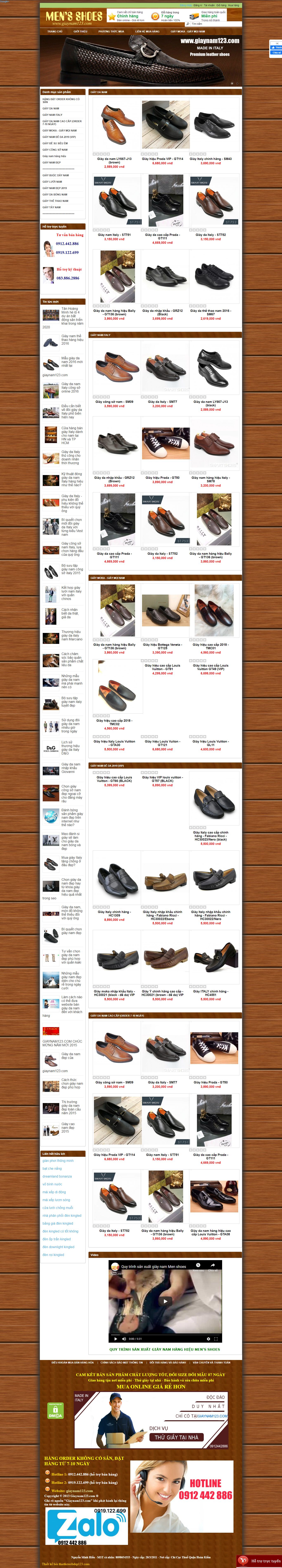 Thiết kế Web giầy da giaynam123.com