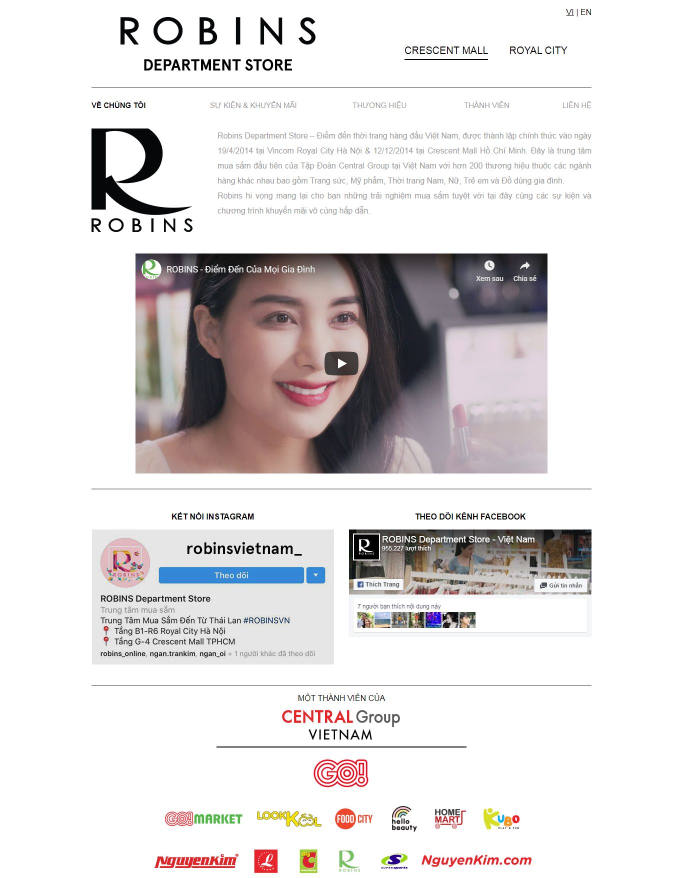 Thiết kế Web giầy da robins.vn