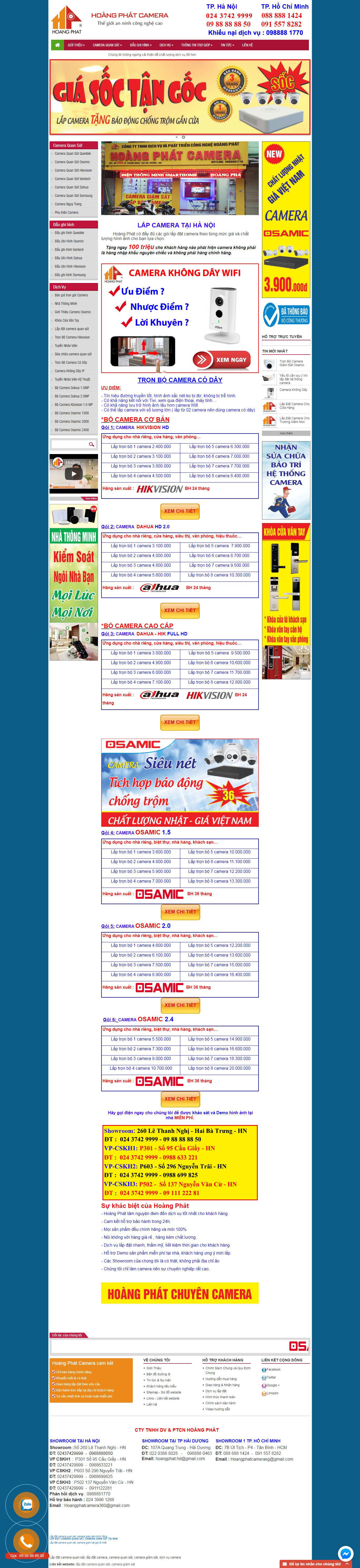 Thiết kế Web camera quan sát hoangphatcamera.com