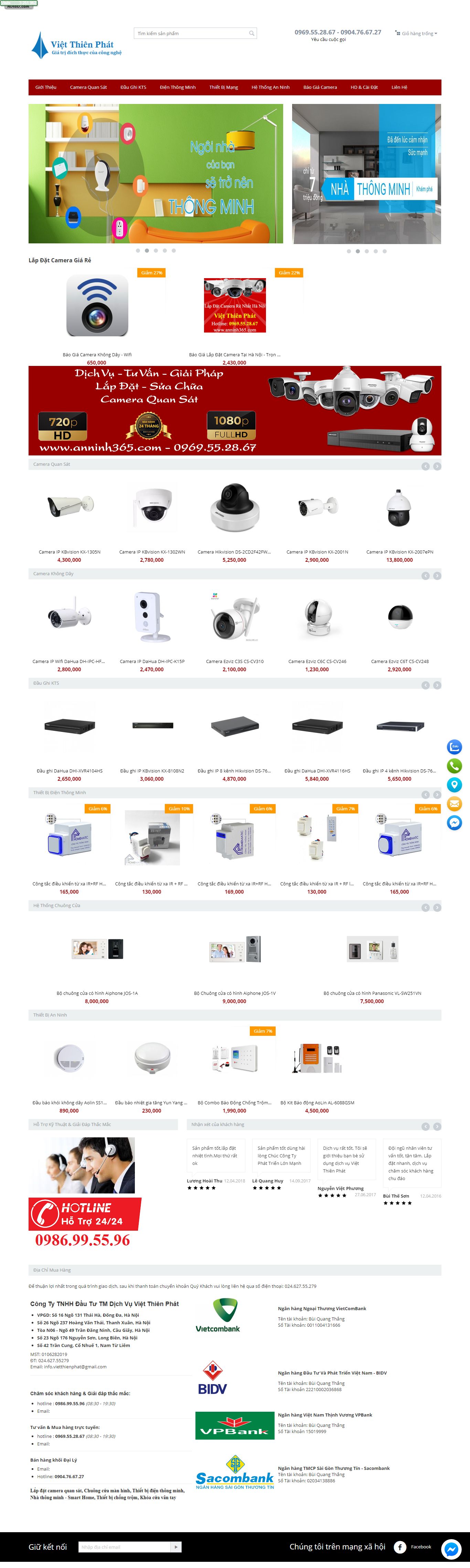 Thiết kế Web camera quan sát anninh365.com