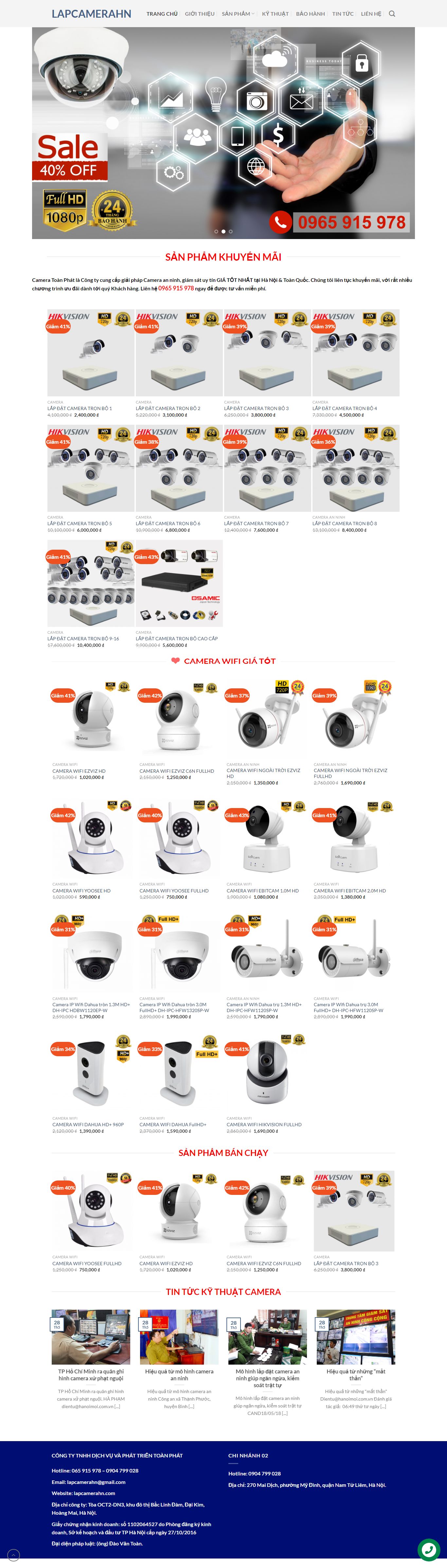 Thiết kế Web camera quan sát sendo.vn