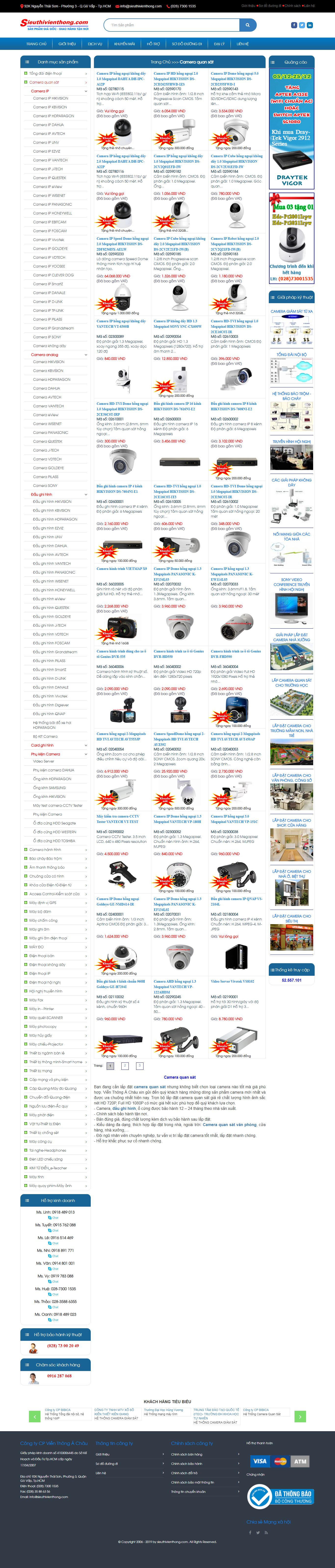 Thiết kế Web camera quan sát sieuthivienthong.com