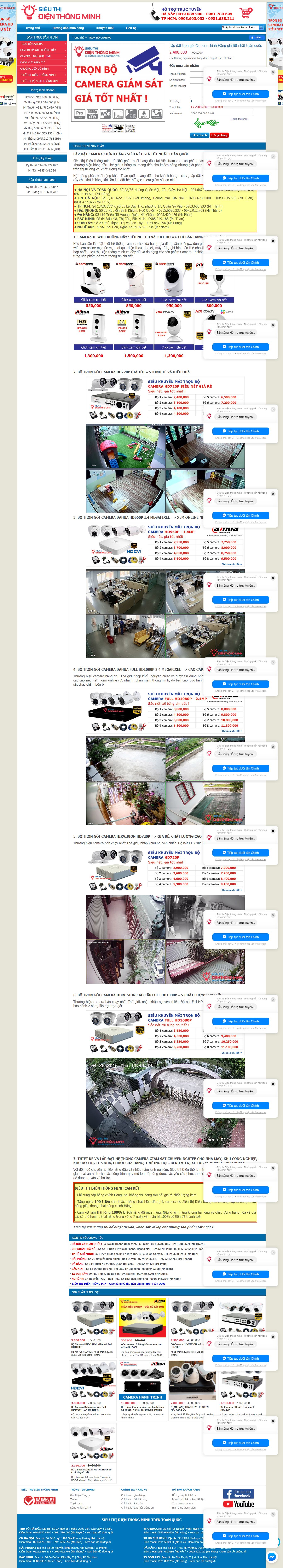 Thiết kế Web camera quan sát sieuthidienthongminh.vn
