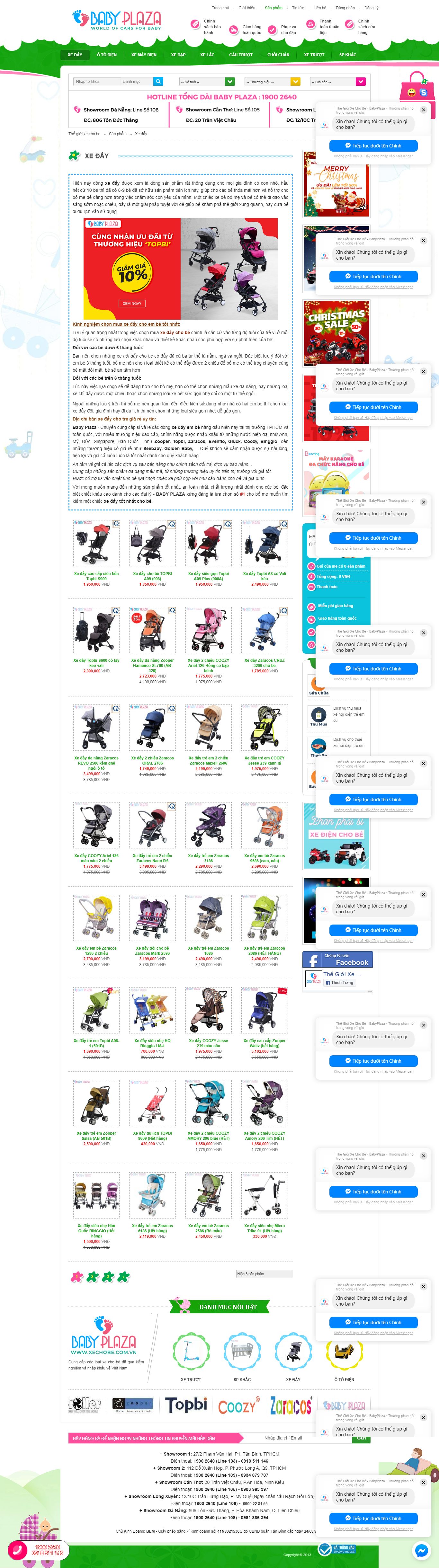 Thiết kế Web xe đẩy cho bé xechobe.com.vn