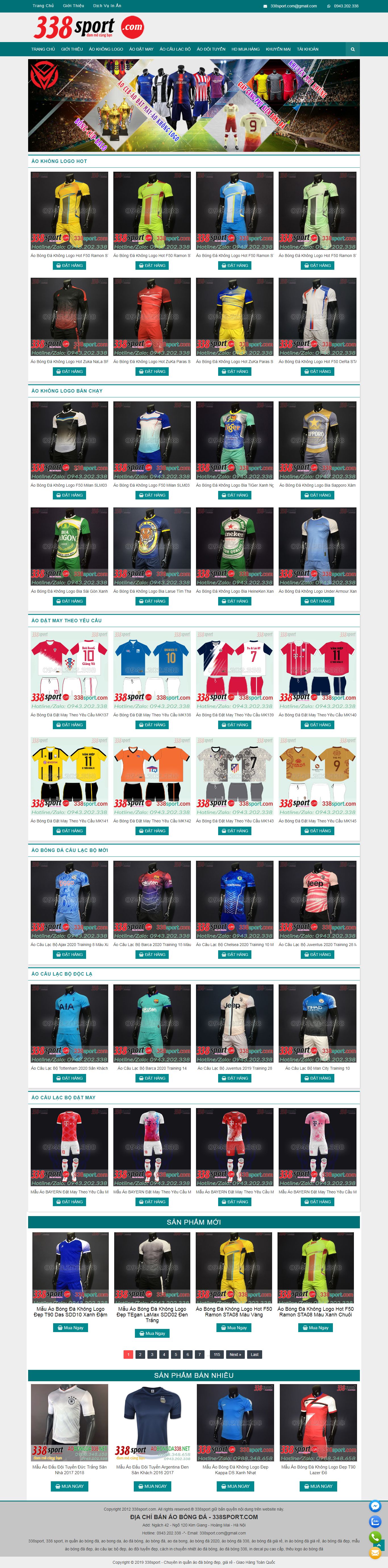 Thiết kế Web quần Áo 338sport.com