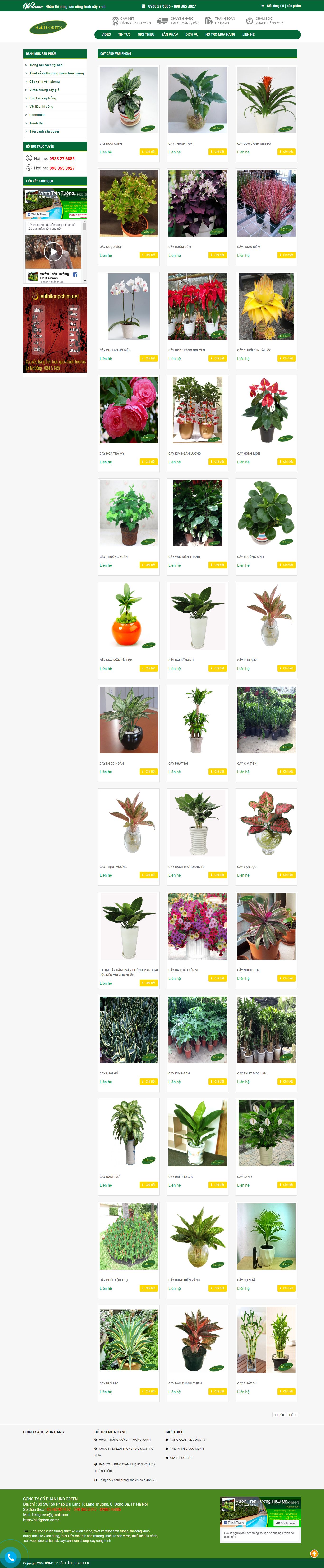 Thiết kế Web cây cảnh hkdgreen.com