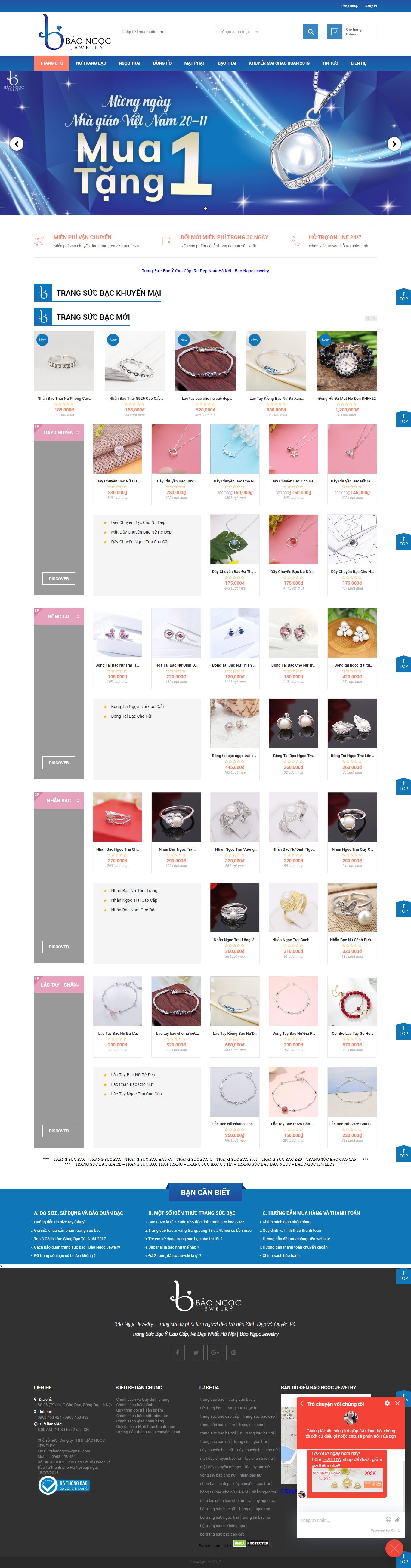 Thiết kế Web Đồ trang sức trangsucbacy.com