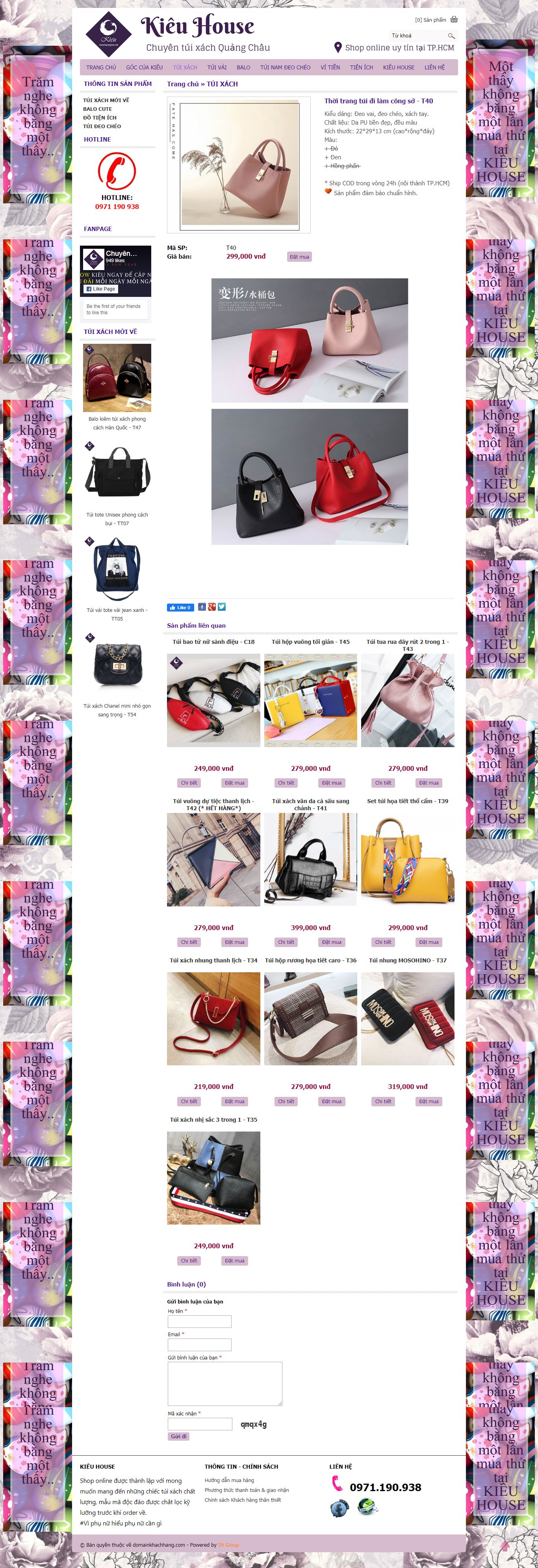 Thiết kế Web túi xách tuixacheva.com