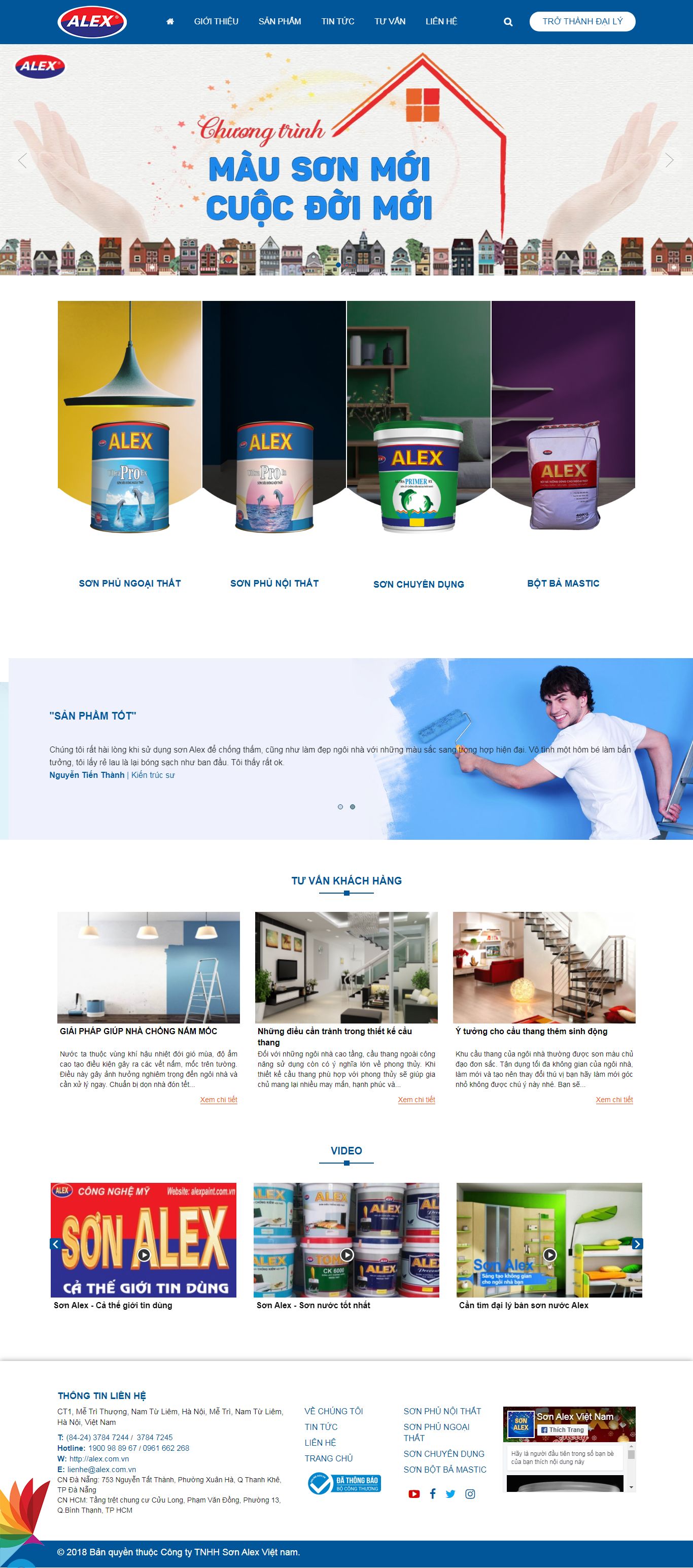 Thiết kế Web bán sơn soncovi.com