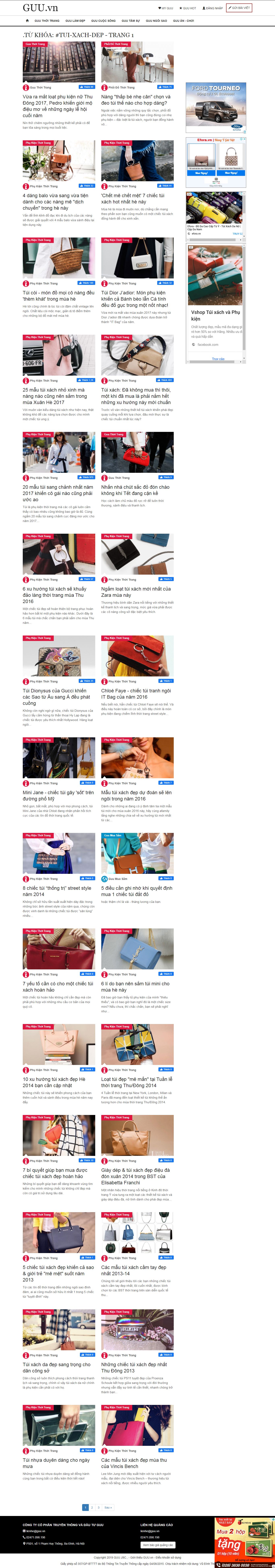 Thiết kế Web túi xách guu.vn