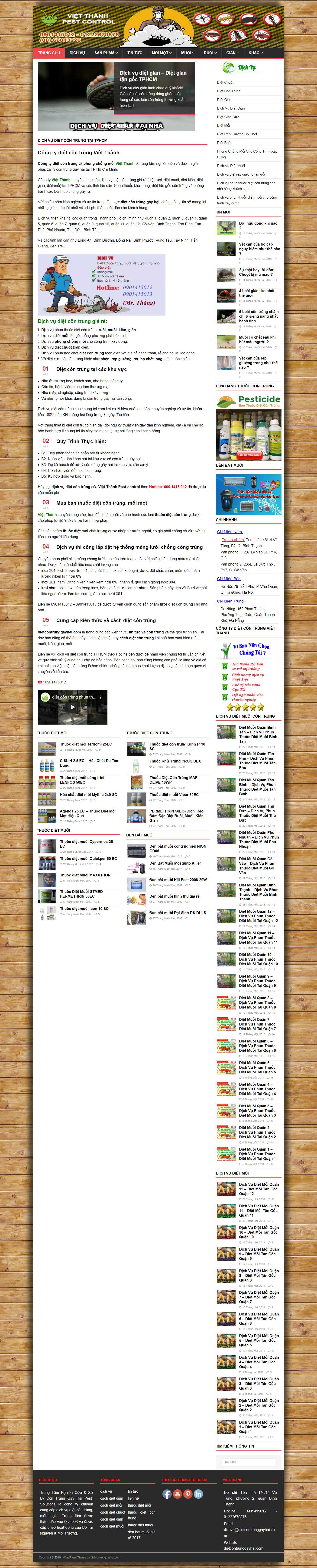 Thiết kế Web dịch vụ diệt côn trùng dietcontrunggayhai.com