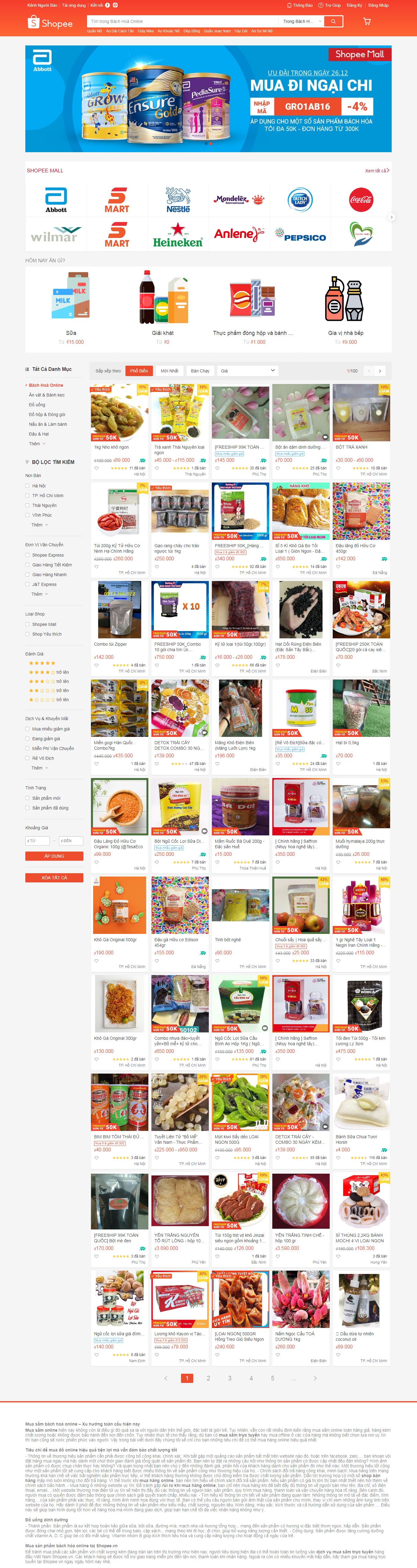 Thiết kế Web Đồ Ăn vặt shopee.vn