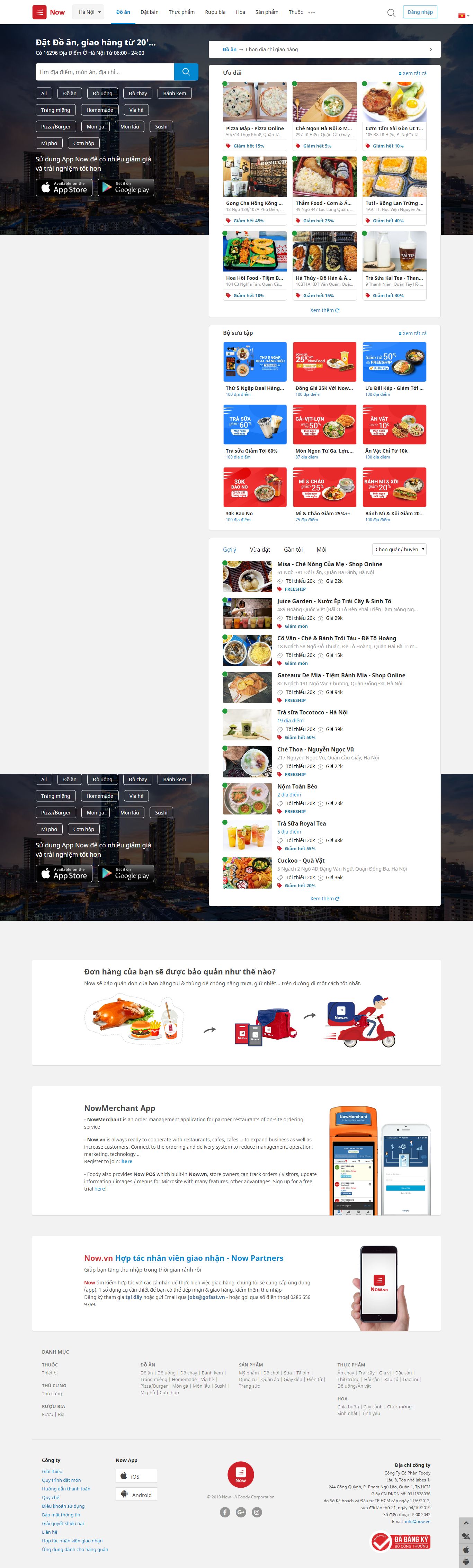 Thiết kế Web Đồ Ăn vặt deliverynow.vn